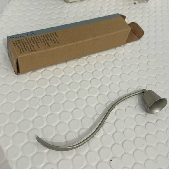 Retired Partylite Silver Decorative Candle Snuffer - Picture 1 of 3